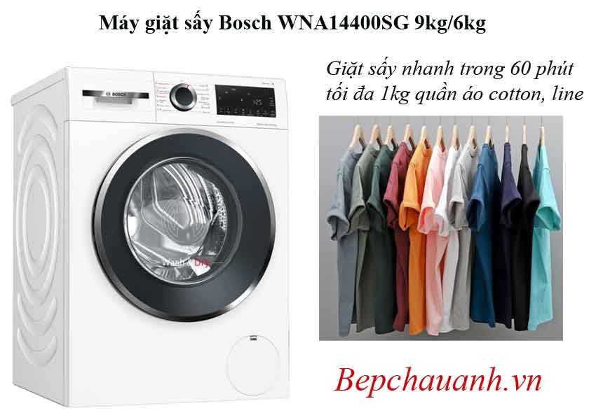Diễn đàn rao vặt: Máy giặt sấy Bosch WNA14400SG hiện đại, giá tốt May-giat-co-say-bosch-wna14400sg-giat-say-nhanh-60-phut