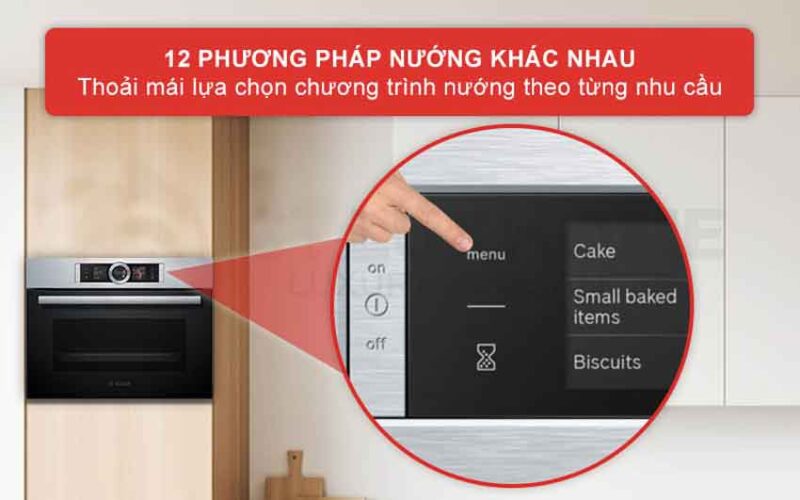 Lò nướng hấp Bosch CSG636BS3 - Series 8 13 12 phương pháp nướng của lò nướng Bosch