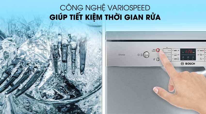 Máy rửa bát Bosch SMS63L08EA - series 6 giá rẻ 10 công nghệ VarioSpeed hiện đại
