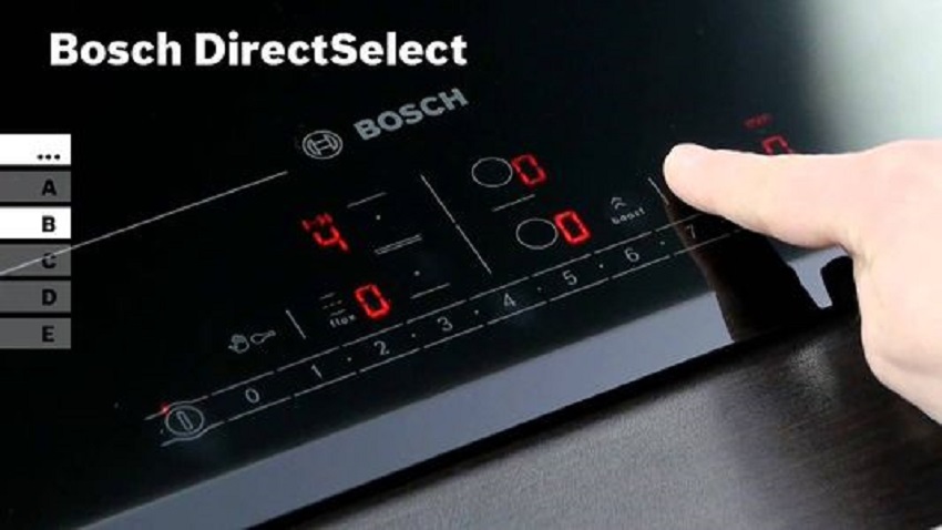 bảng điều khiển led điện tử của bếp từ bosch pxx975dc1e hiện đại và dễ dàng sử dụng