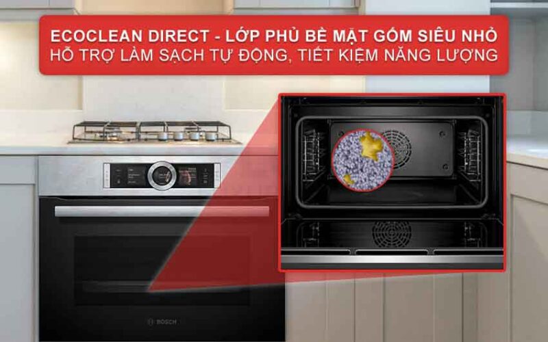 Lò nướng hấp Bosch CSG636BS3 - Series 8 14 Ecoclean Direct