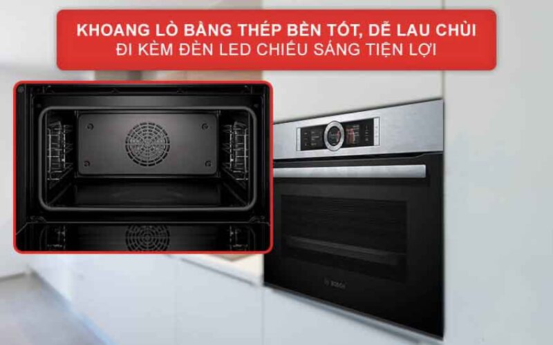 Lò nướng hấp Bosch CSG636BS3 - Series 8 9 Khoang lò nướng kèm hấp Bosch