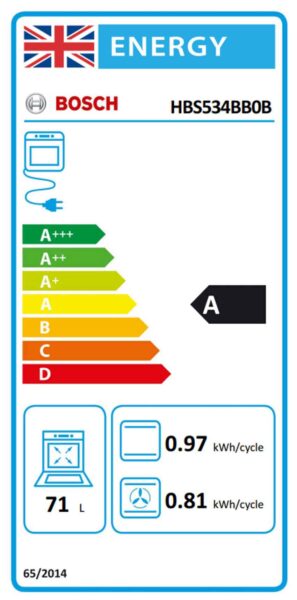 Lò nướng Bosch HBS534BB0B - Series 4 12 Tiết kiệm năng lượng