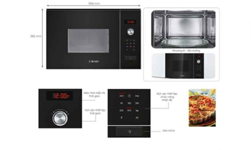 Lò vi sóng Bosch BFL523MS0H - Hàng cao cấp 7 Tổng quan lò vi sóng âm tủ Bosch BFL523MS0H