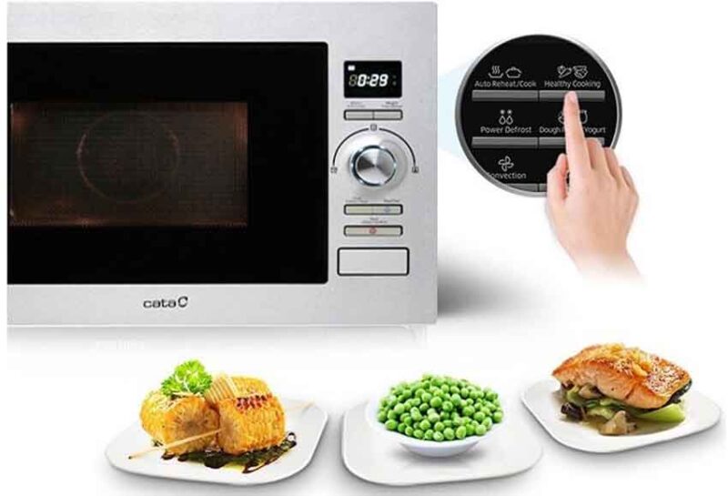 Lò vi sóng có nướng Cata MC 25 D ENC - 8 chức năng nấu 5 Lò vi sóng Cata có 5 mức công suất chế biến được nhiều món ăn
