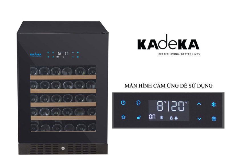 Tủ ướp rượu vang Kadeka KS54TLTR với màn hình cảm ứng