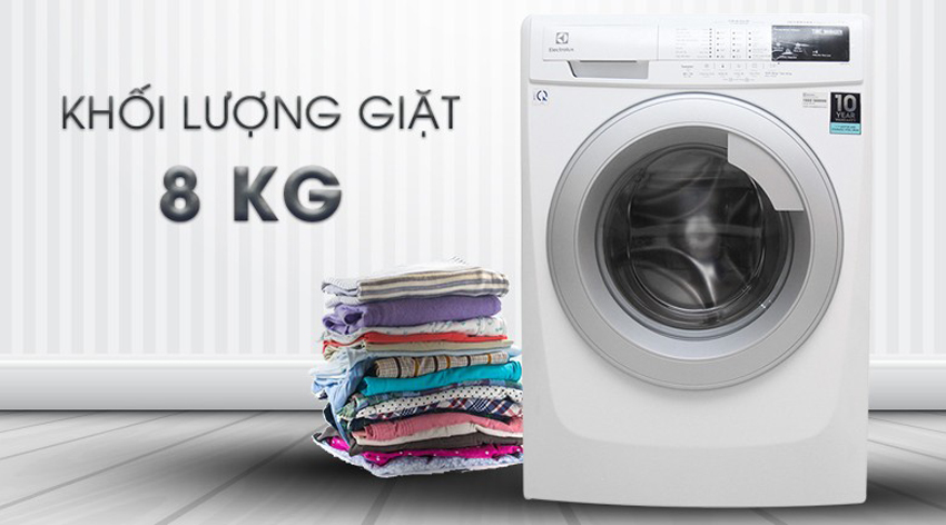 Nên mua máy giặt hãng nào 7 Máy có khối lượng giặt 8kg