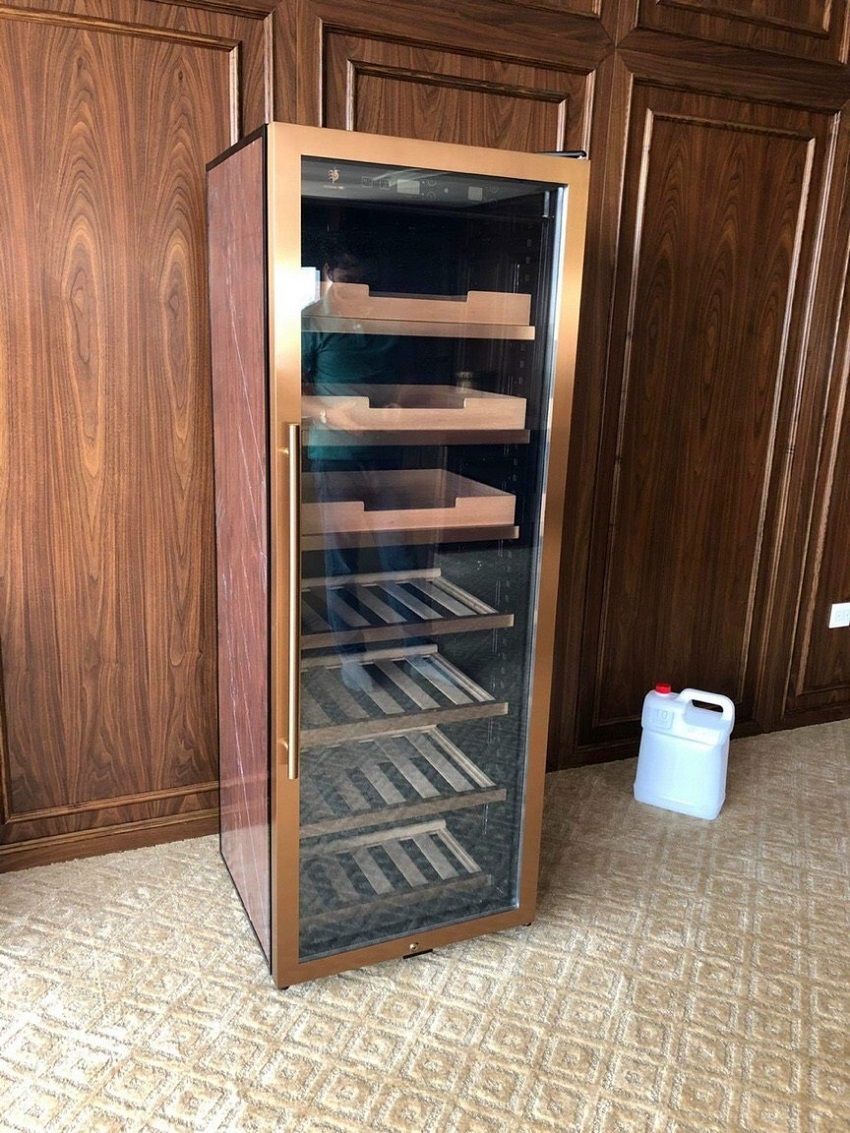Tủ xì gà kết hợp rượu vang - những mẫu được lựa chọn nhiều nhất 12 Tủ xì gà kết hợp rượu vang Golden Fire GF433