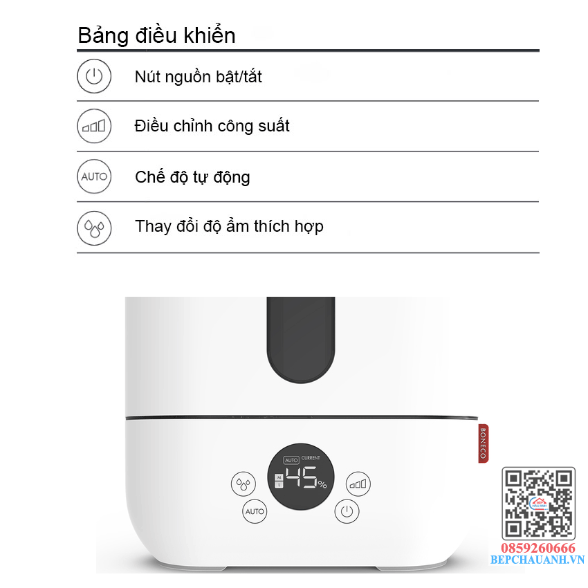 Máy tạo độ ẩm Boneco U250 - nơi bán tin cậy, giá tốt nhất 6 Bảng điều khiển cảm ứng