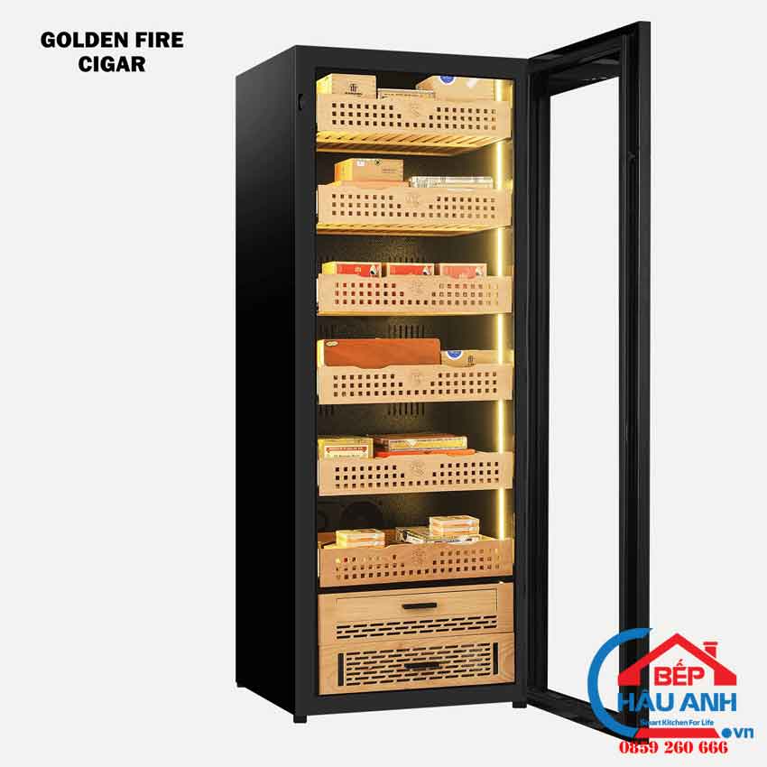 Tủ xì gà Golden Fire GF163 – 6 tầng sức chứa 1200 điếu Tu-bao-quan-xi-ga-Golden-Fire-6-tang