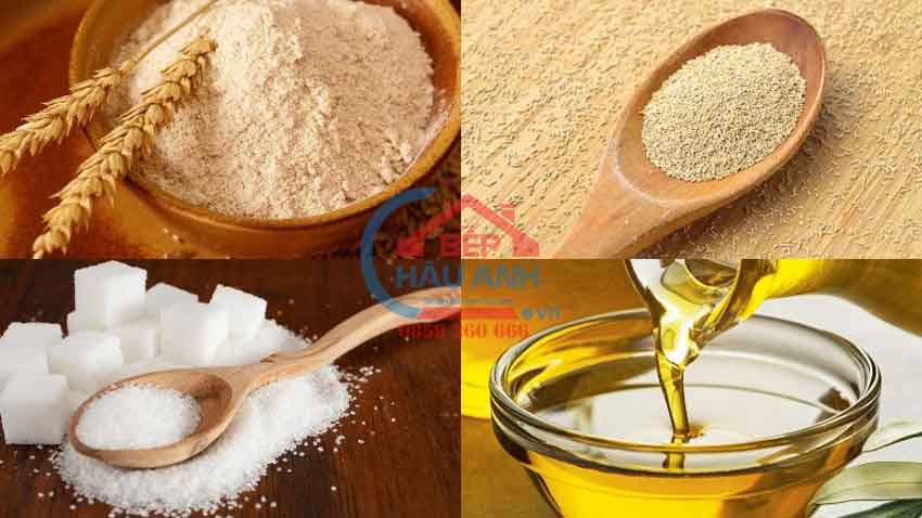 Tuyệt chiêu làm bánh mì tại nhà bằng lò nướng cực dễ 7 Chuẩn bị nguyên liệu