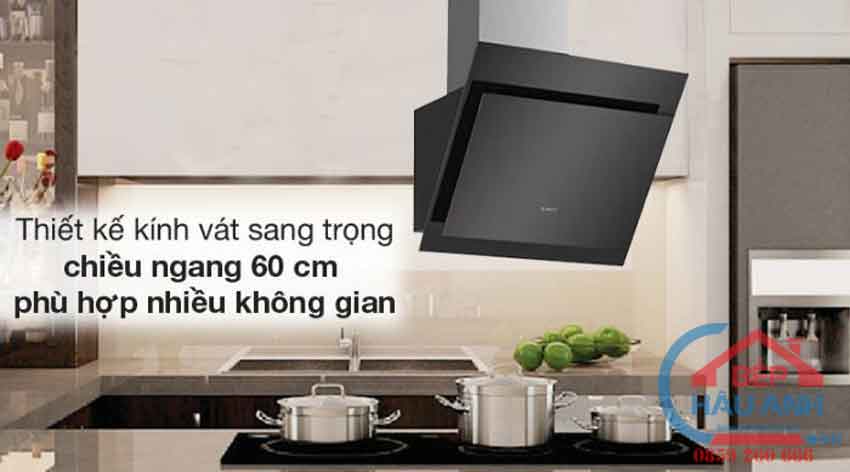 3 mẫu máy hút mùi kính vát sang trọng 4 Máy hút mùi Bosch DWK67CM60B sang trọng